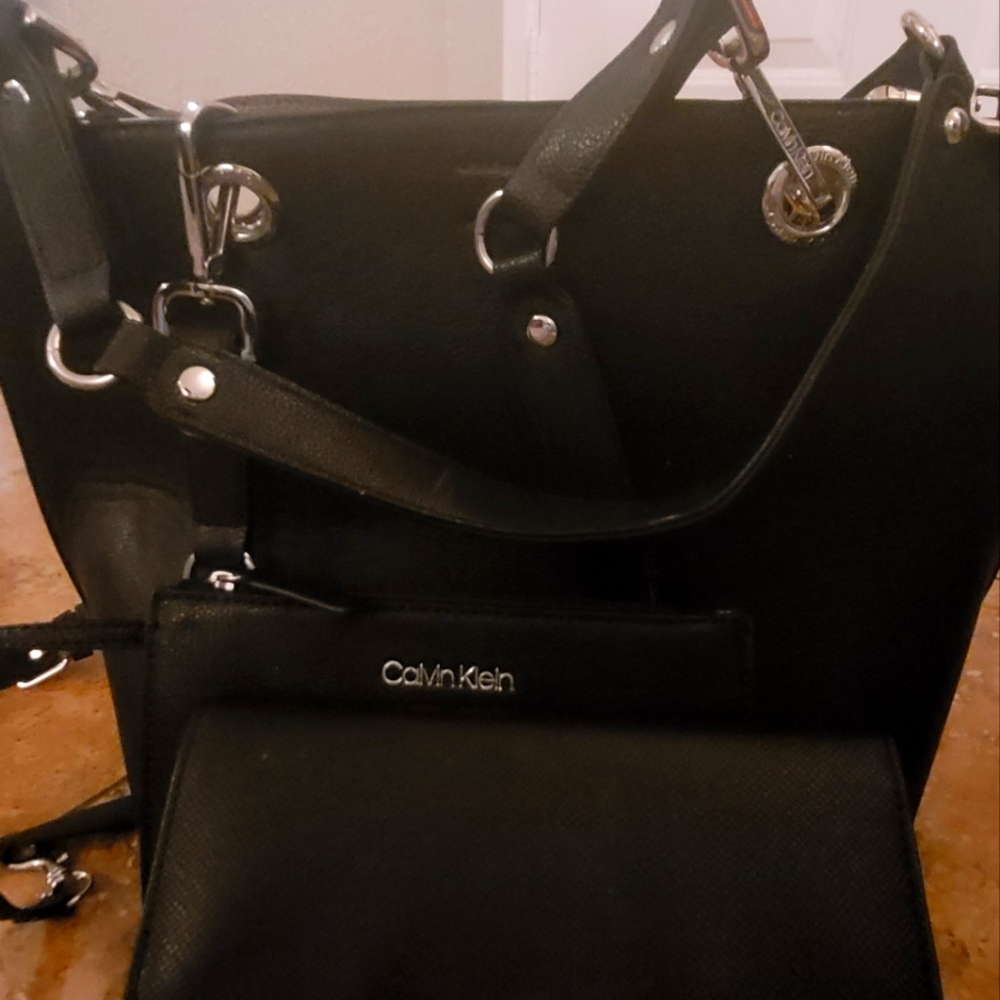 Calvin Klein bag and Travel Pouch (NWOT)